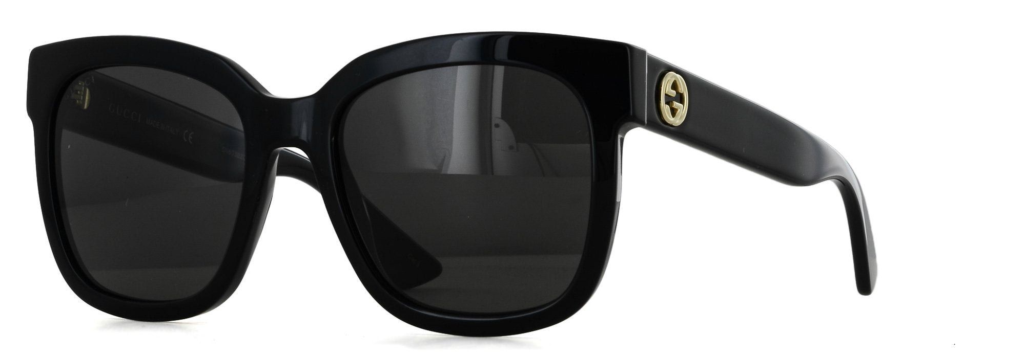 White GG-logo rectangular acetate sunglasses | Gucci | MATCHES UK